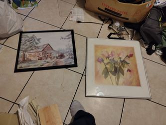 Rose buds fine art print by Michael clark and coca cola collectible vintage art both for 10