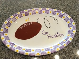 Huskies Football Serving Platter