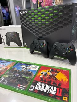 Xbox Series X Bundle – 2 Controllers + 3 Games (RDR2, Forza Horizon 4, Monster Jam)