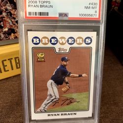 2008 Topps - Ryan Braun #430 All-Star Rookie PSA 8 | Milwaukee Brewers