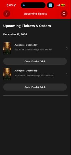 Avengers Doomsday Movie Tickets