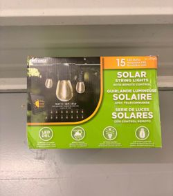 Sunforce 35ft Solar LED String Lights with Remote Control - Brand New Box