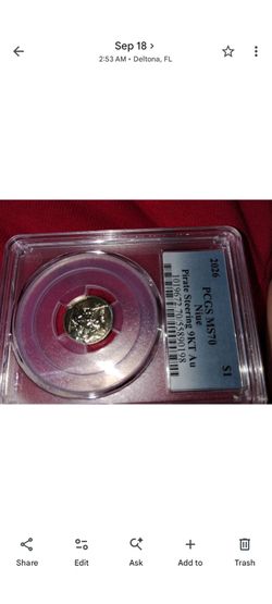 2026 Niue Pirate Steering 9KT Gold Coin PCGS MS70