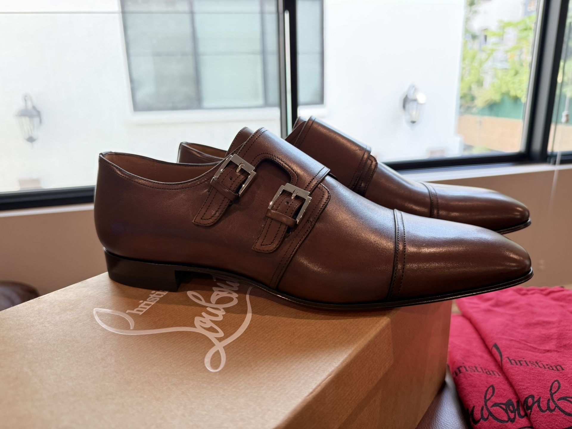 Christian Louboutin Mortimer Flat – Size 43 (US 10) – Brown Calf Leather – Brand New