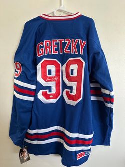 Wayne Gretzky signed NY New York Rangers CCM autographed jersey w/COA XL 14-3