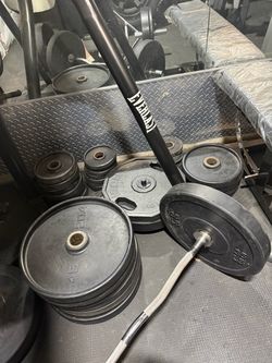 Deep dish rubber coated iron plates 505 pounds