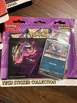 Pokémon ascended heroes Gastly tech sticker collection 3 pack