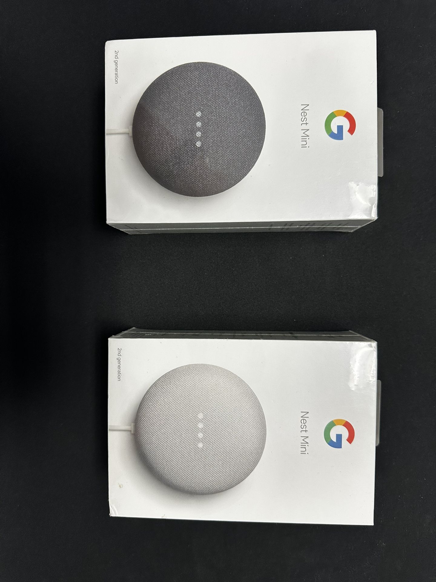 Google Nest Mini 2nd Gen Charcoal and Chalk