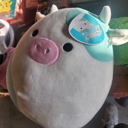 Blue Squishmallow Cow NWT