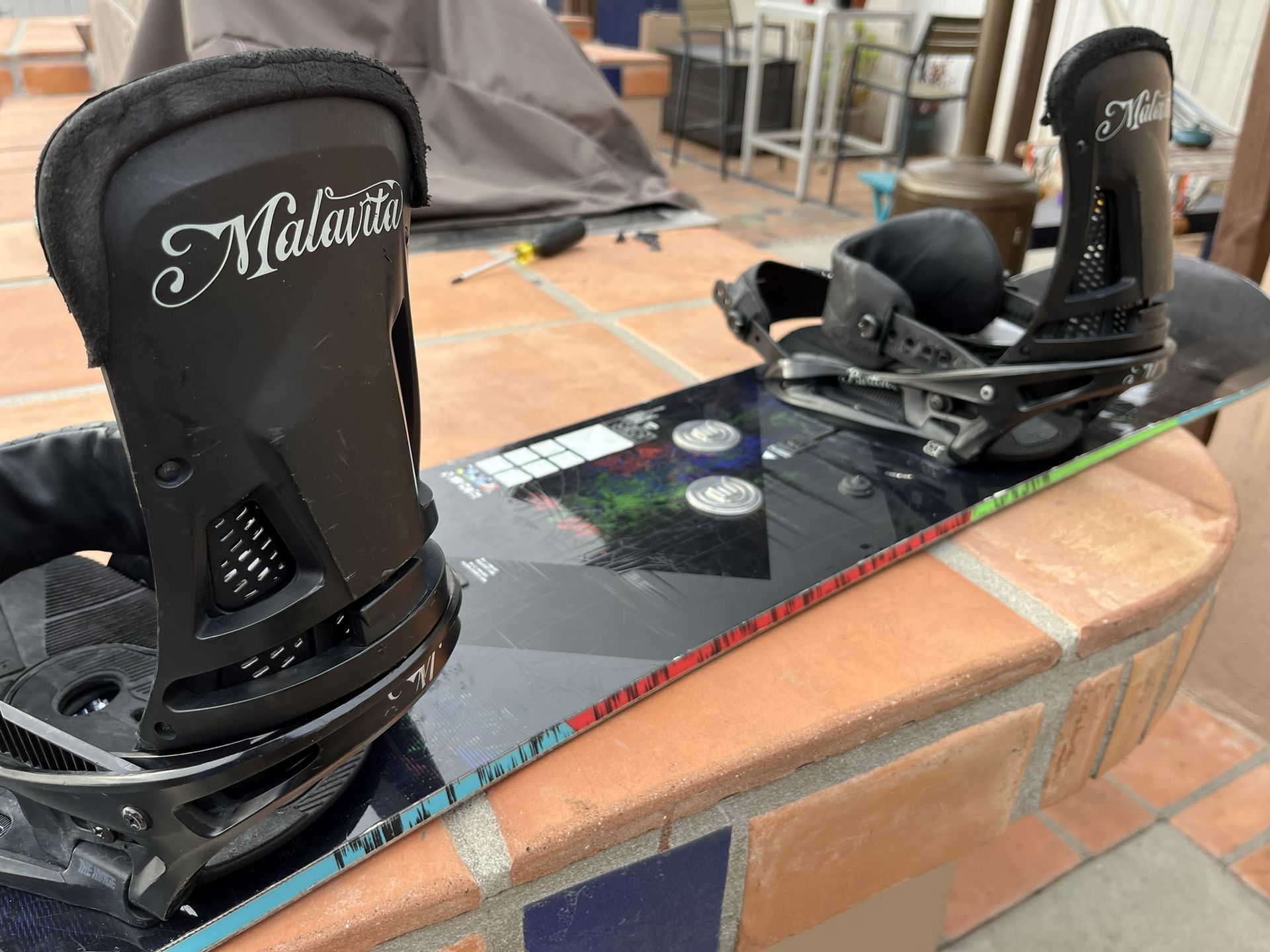 Burton Custom X snowboard (with Malavita bindings) 156 EST
