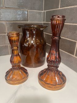 Vase and candle holders
