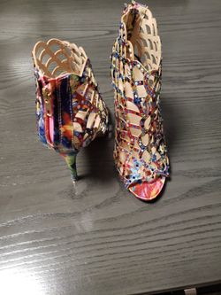 Multiple color heels fancy Shoes