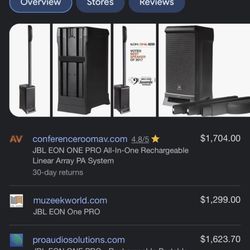 JBL EON ONE PRO ALL IN ONE RECHARGEABLE PA SYSTEM