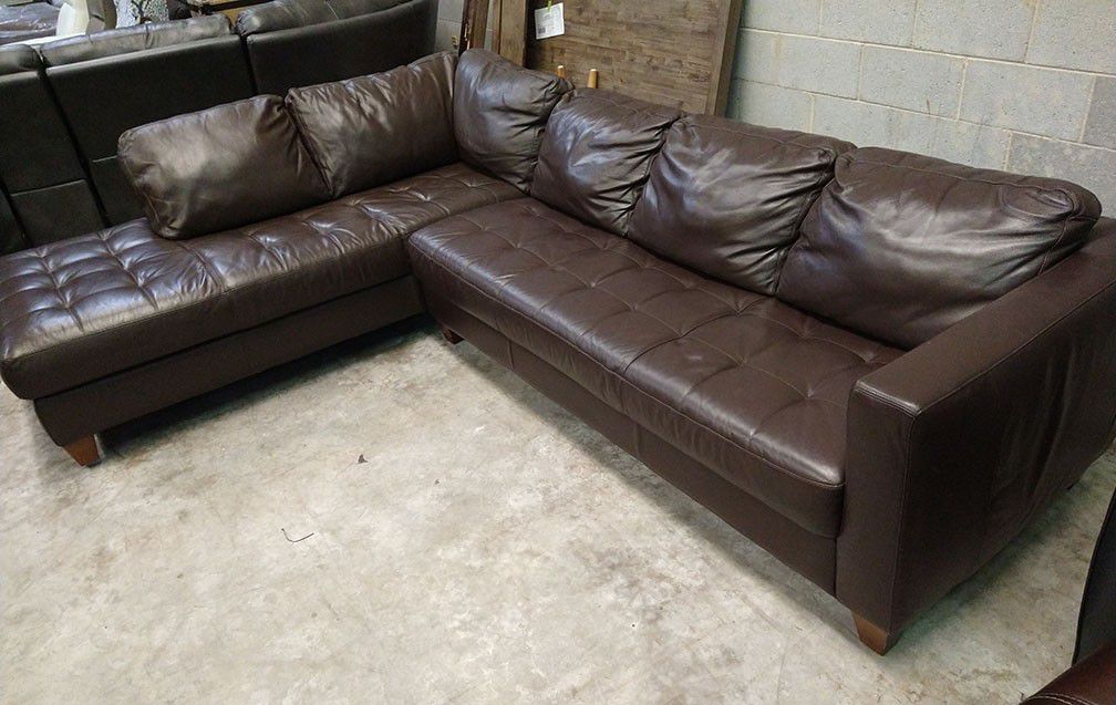 Milano 2pc Italian leather sectional sofa