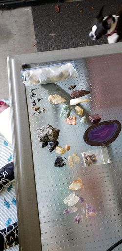 Random rocks, teeth, areo heads, and crystals