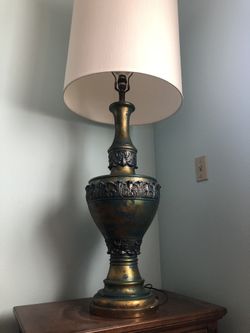 1960s gold leaf lamp