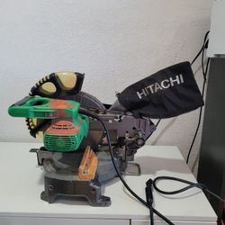 Saw 10" Miter Saw Hitachi Laser Compound Saw, Wood Work Machine, Hitachi C10FCH2 with Laser Sierra