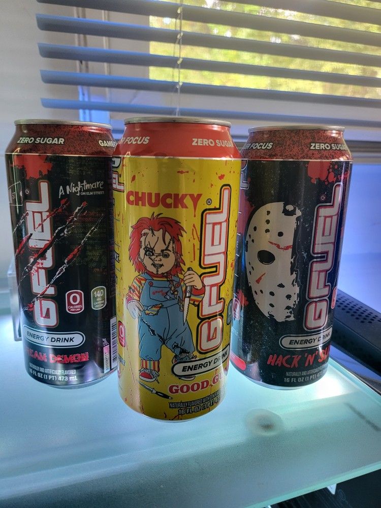 Limited Edition GFuel Chucky, Friday The 13th, And Nightmare On Elm Street