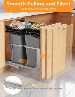Pull out trash cans under cabinet/ basurero