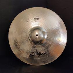 Zildjian 18" Platinum Series Medium Crash Cymbal Rare 4 A Drum Set on stands 