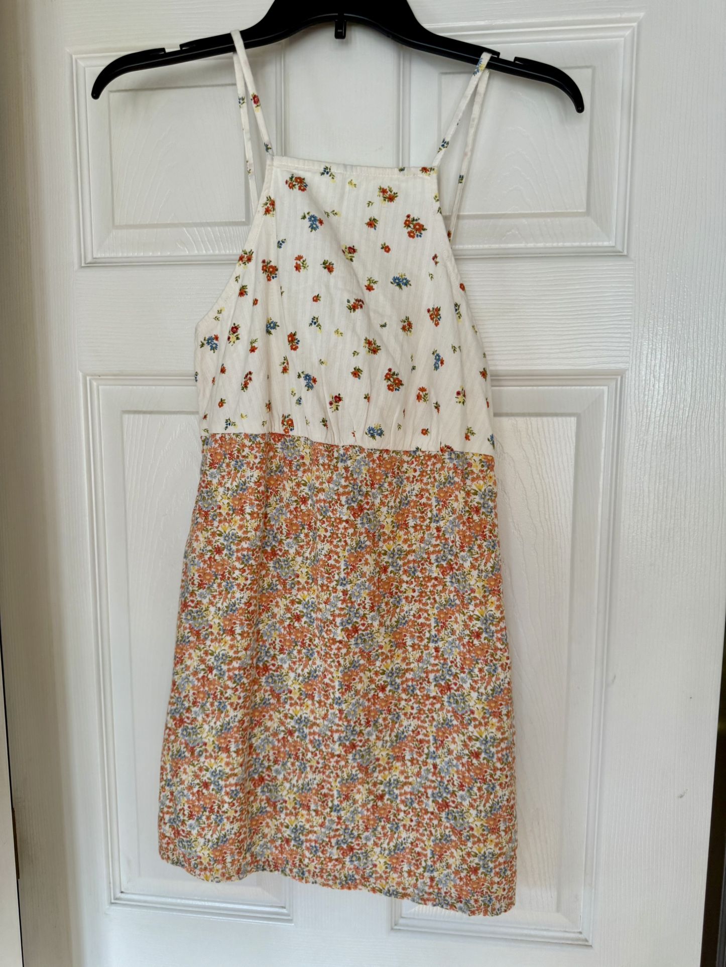 White and multi-coloured American Eagle floral dress women’s XS