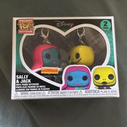 Sally & Jack Black light Keychain!