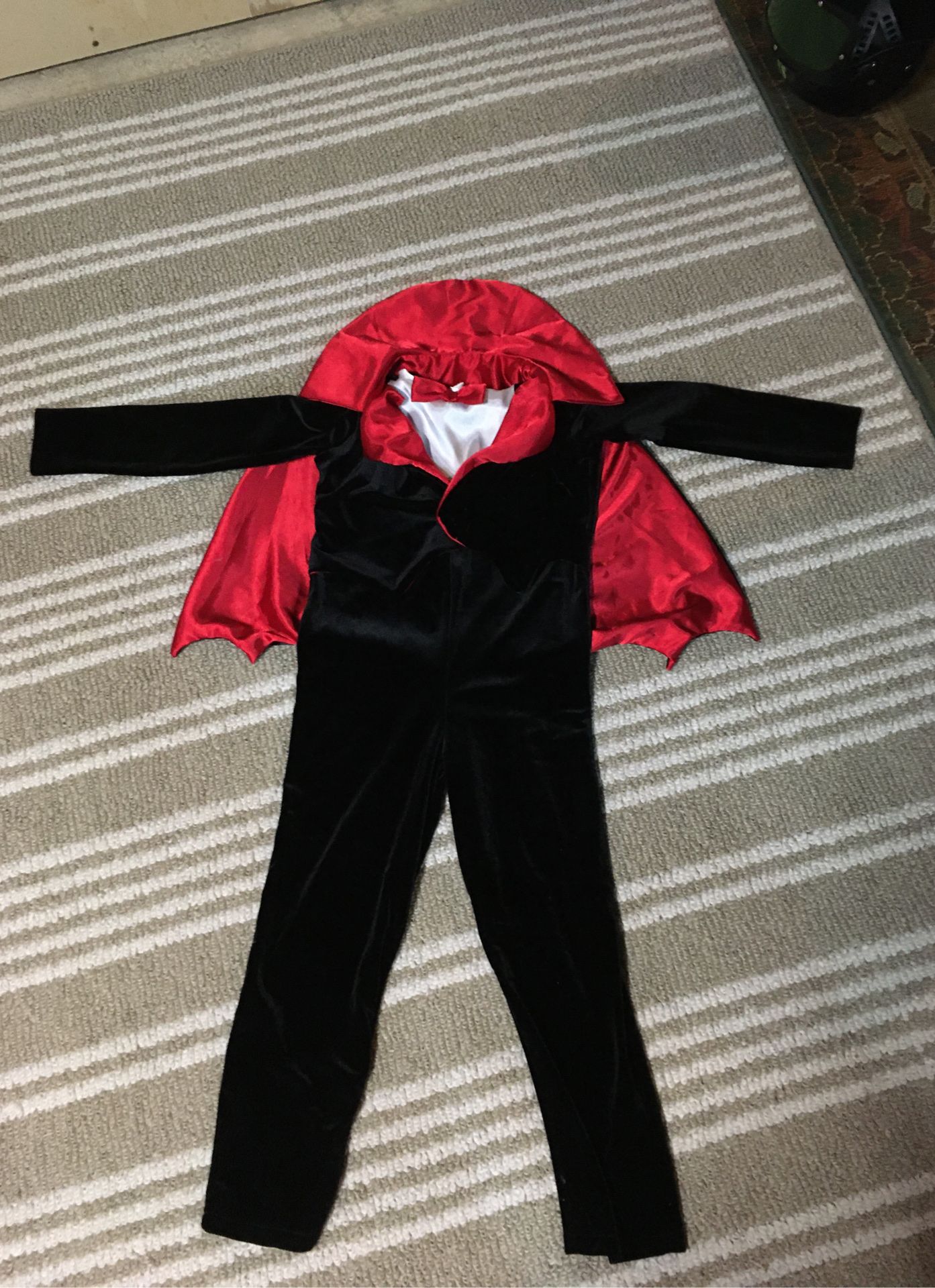 Crushed Velvet Toddler Vampire All in One Costume Size 3-4T
