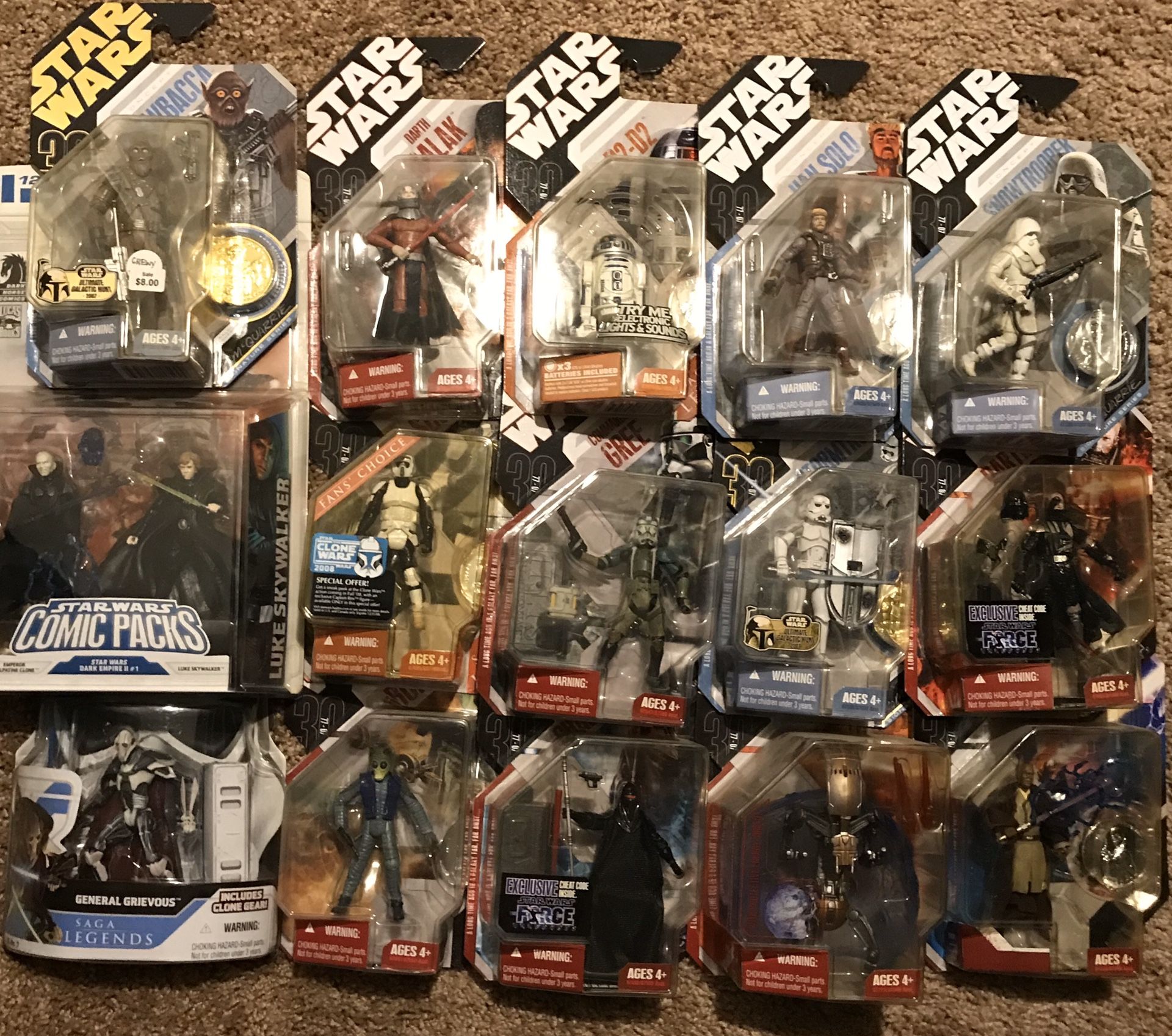 Star Wars action figures lot w Darth Malak