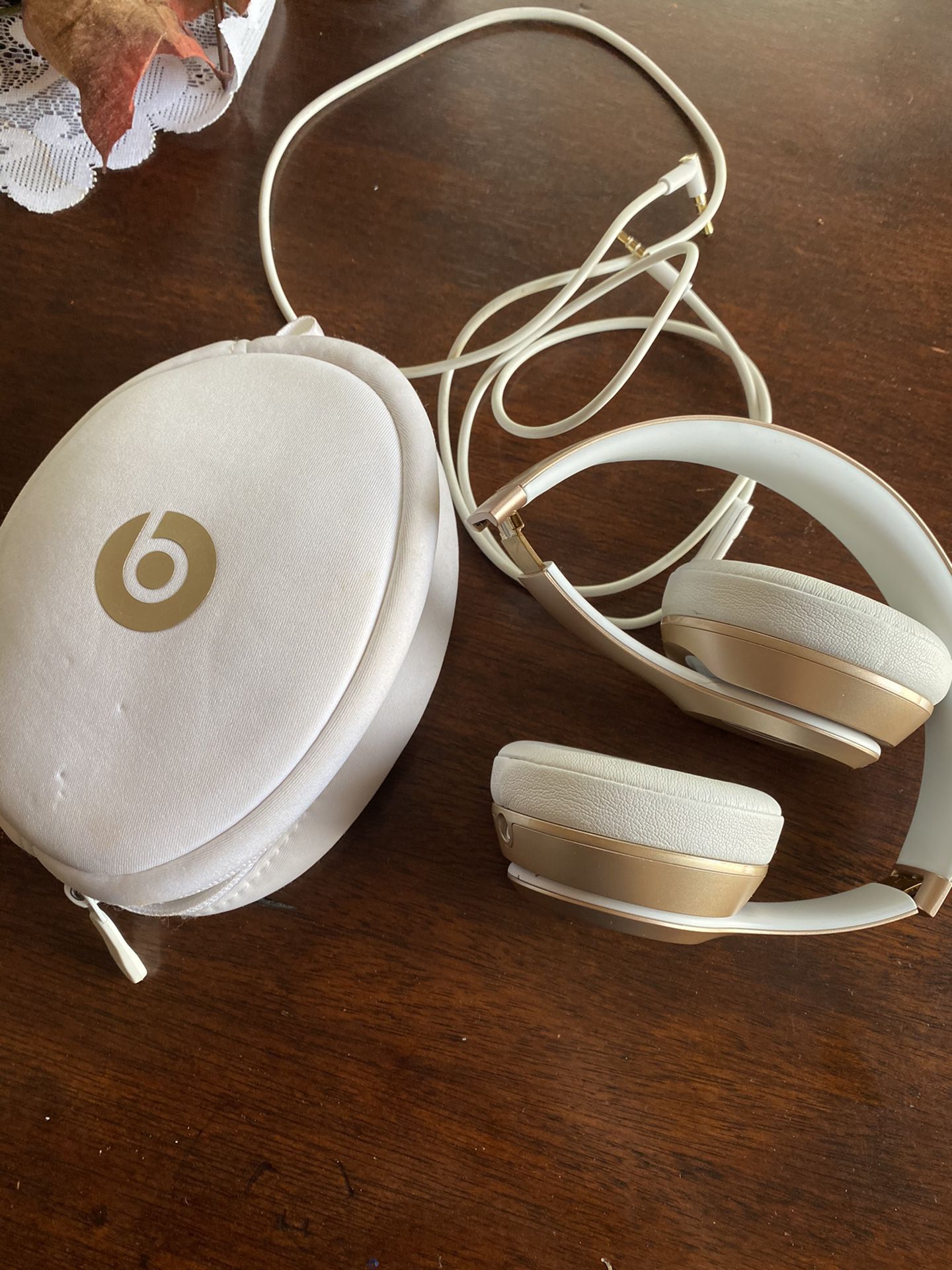 Gold Beats Solo wireless headphones