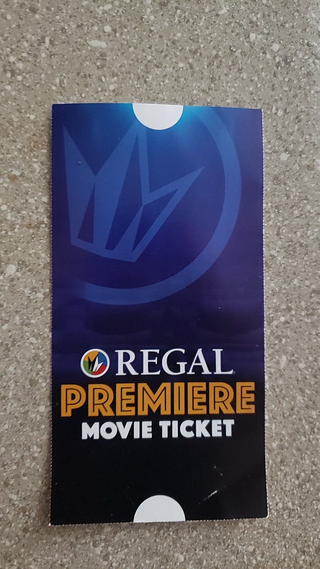 Regal premier movie ticket