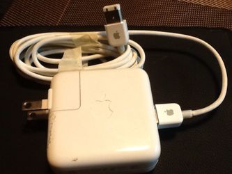 Apple MacBook wall charger and cable