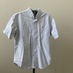Ralph Lauren Striped Short Sleeve Button-Down Shirt - Men’s Size L Classic Fit