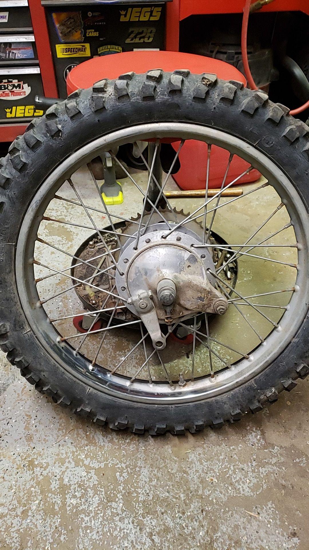 Motorcycle Dirt Bike Rear Tire Wheel Assembly