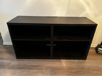 Black-Brown/Espresso TV Stand/Entertainment Center – Adjustable Shelves – $65