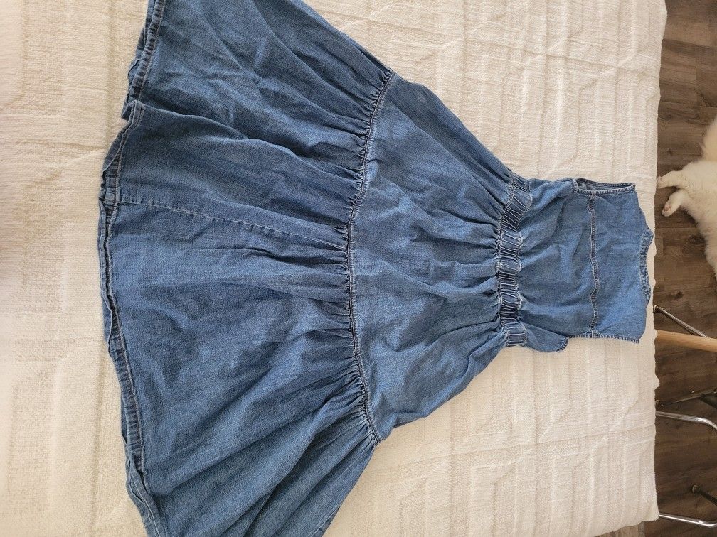 Long Modest Denim Dress