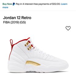 Jordan 12 Size 3.5 Gs 