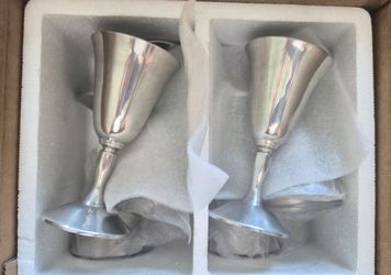 6 Plator Silver plated wine Goblets
