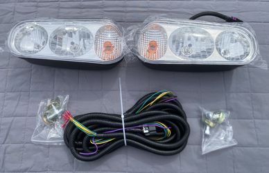 For Boss Western Fisher Blizzard Hinker Universal Snow Plow Lights Headlights  