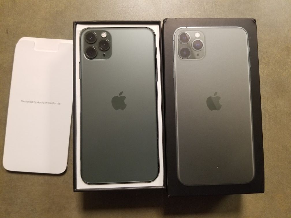 iPhone 11 Pro Max Midnight green Factory Unlocked