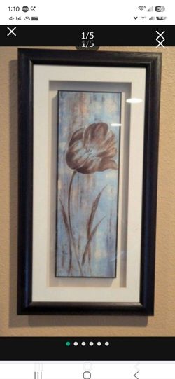 Floral custom framed picture