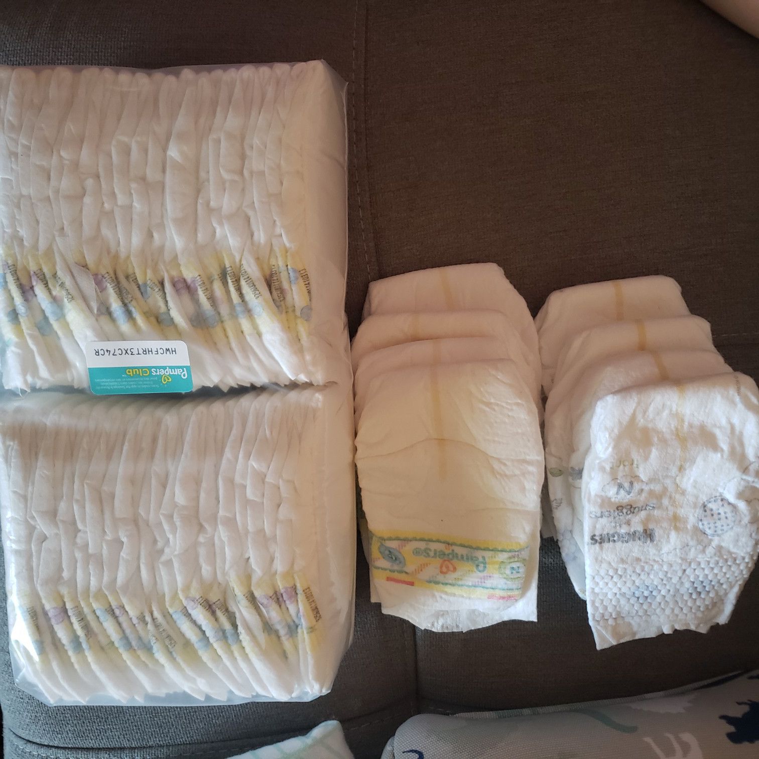 Diapers pampers and huggies