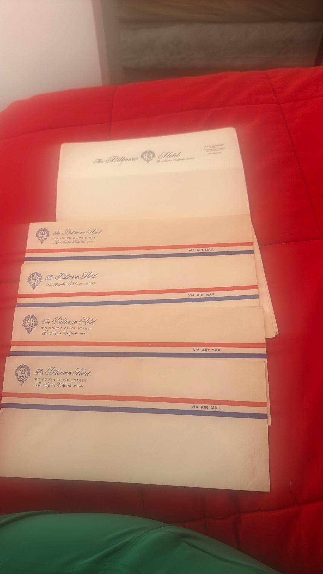 Baltimore hotel stationary