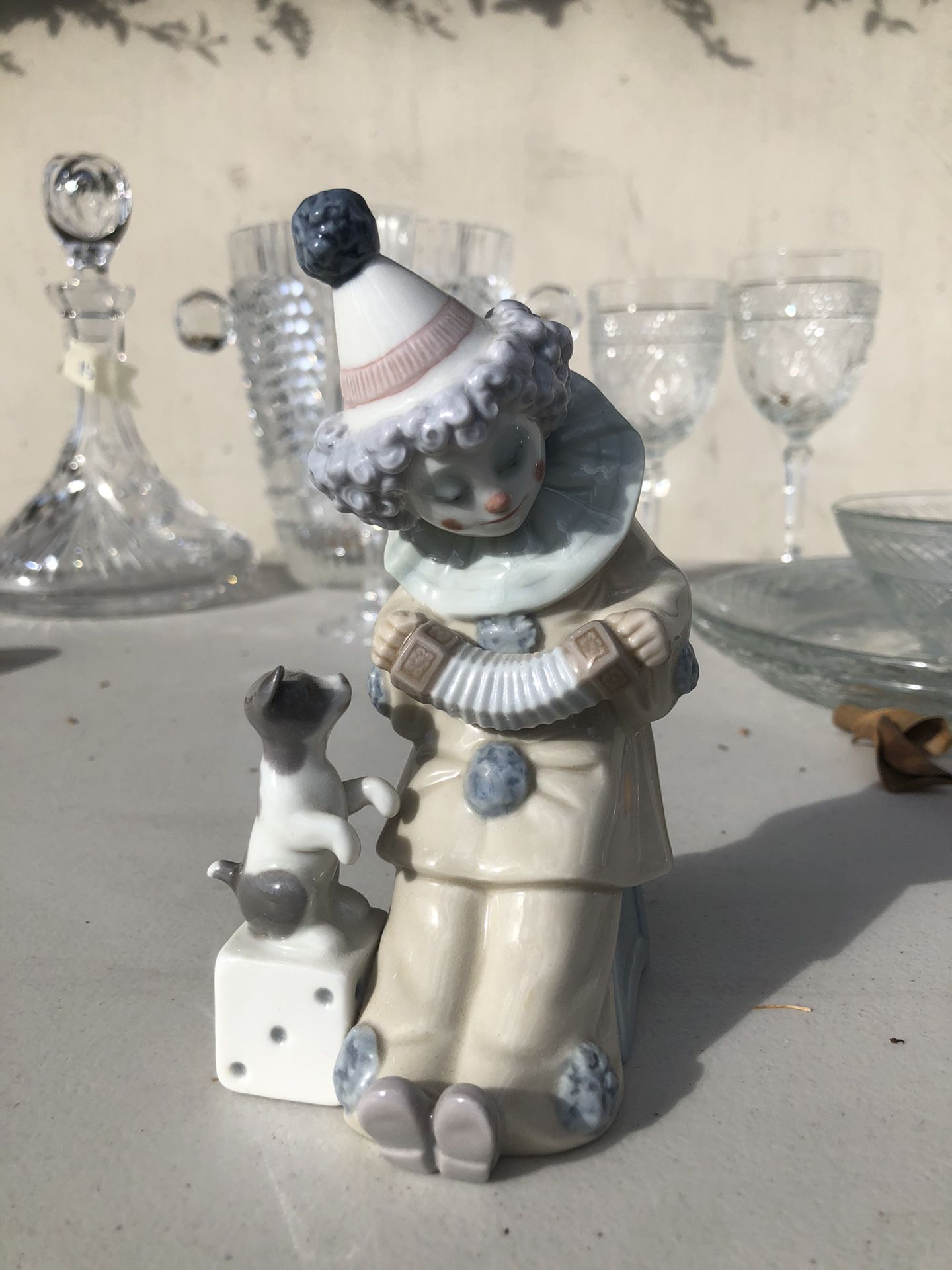 Lladro Pierrot With Concertina 1985-07 Porcelain Figurine 5279G