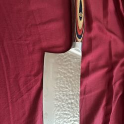 7 Inch Butcher Knife for Meat and Vegetable Cutting German High Carbon Stainless