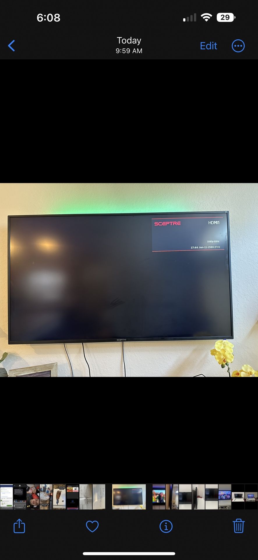 65 Inch Sceptre HD LED TV COMES WITH ROKU!