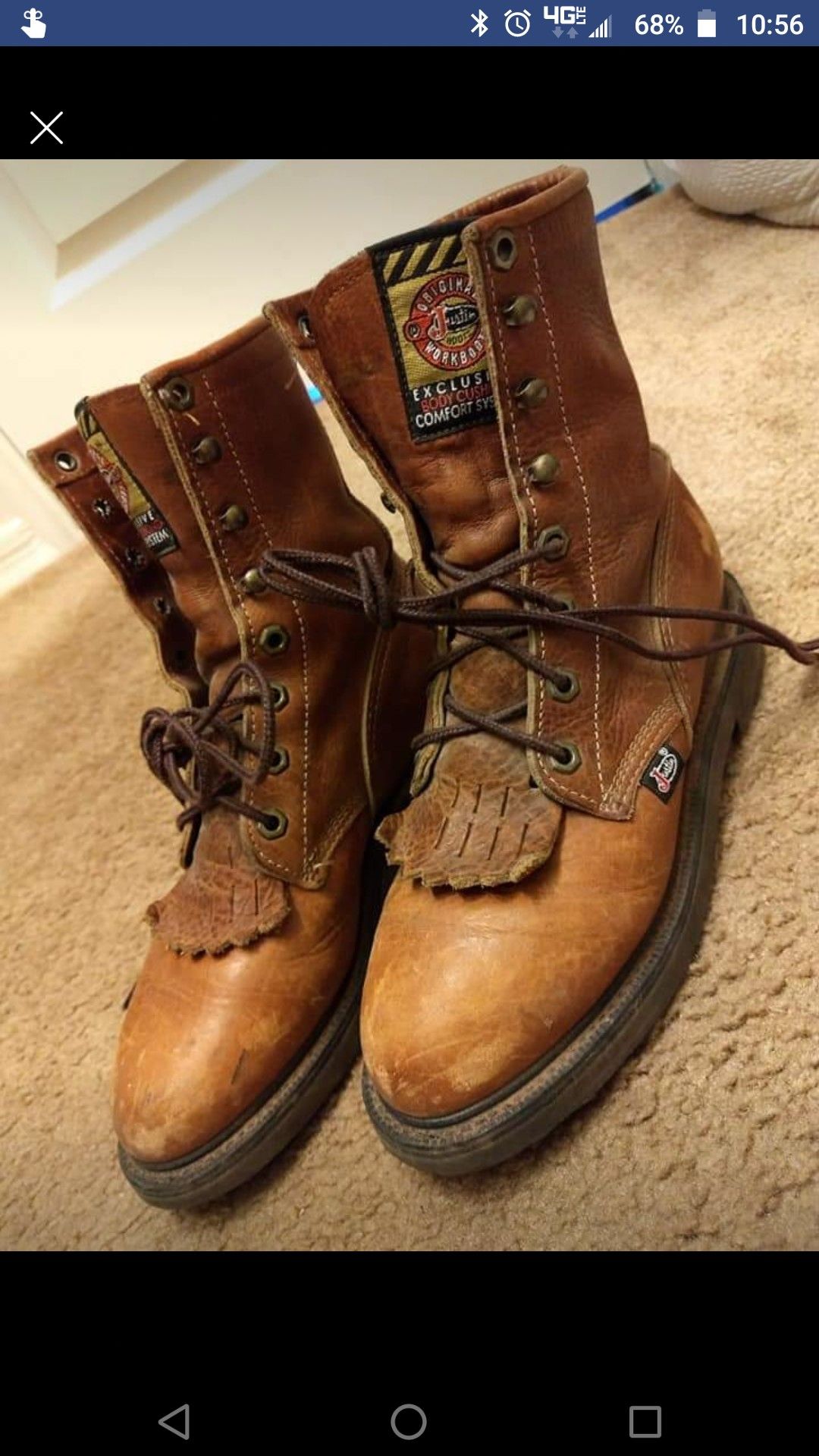 Womens Juatin work boots size 7