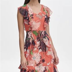 Tommy Hilfiger brand Woman’s Floral Chiffon Dress Up, -Color: Pink, -Size: 6P, -NWT