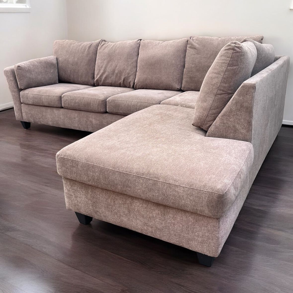 Mauve Taupe Sectional Couch - 10 x 7 FT - We Can Deliver
