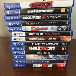 13 Video Games PS4 /ps5 For 100-125$