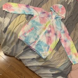 girls youth rainbow raincoat